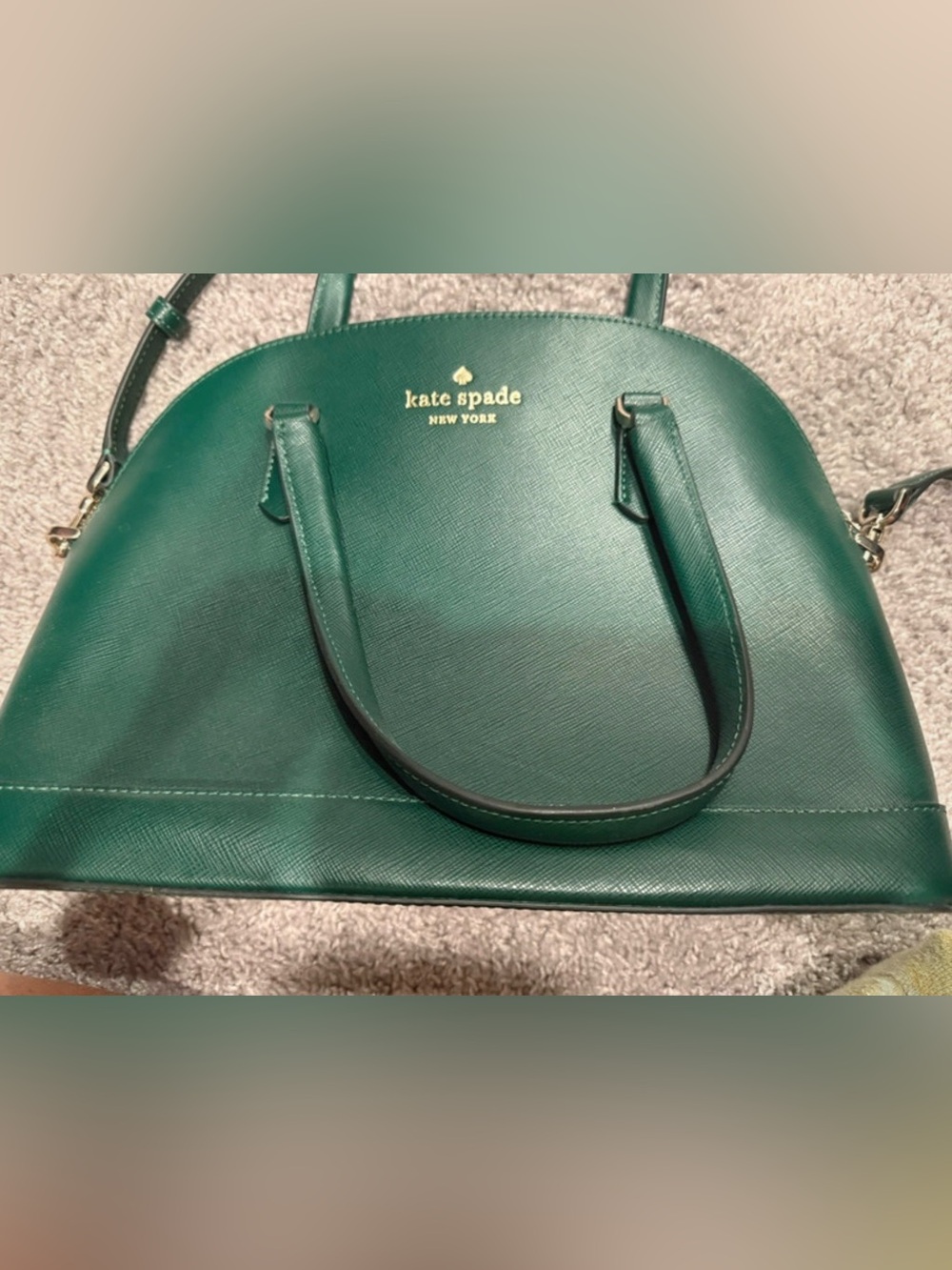 Kate Spade Emerald Green Saffiano Leather Satchel